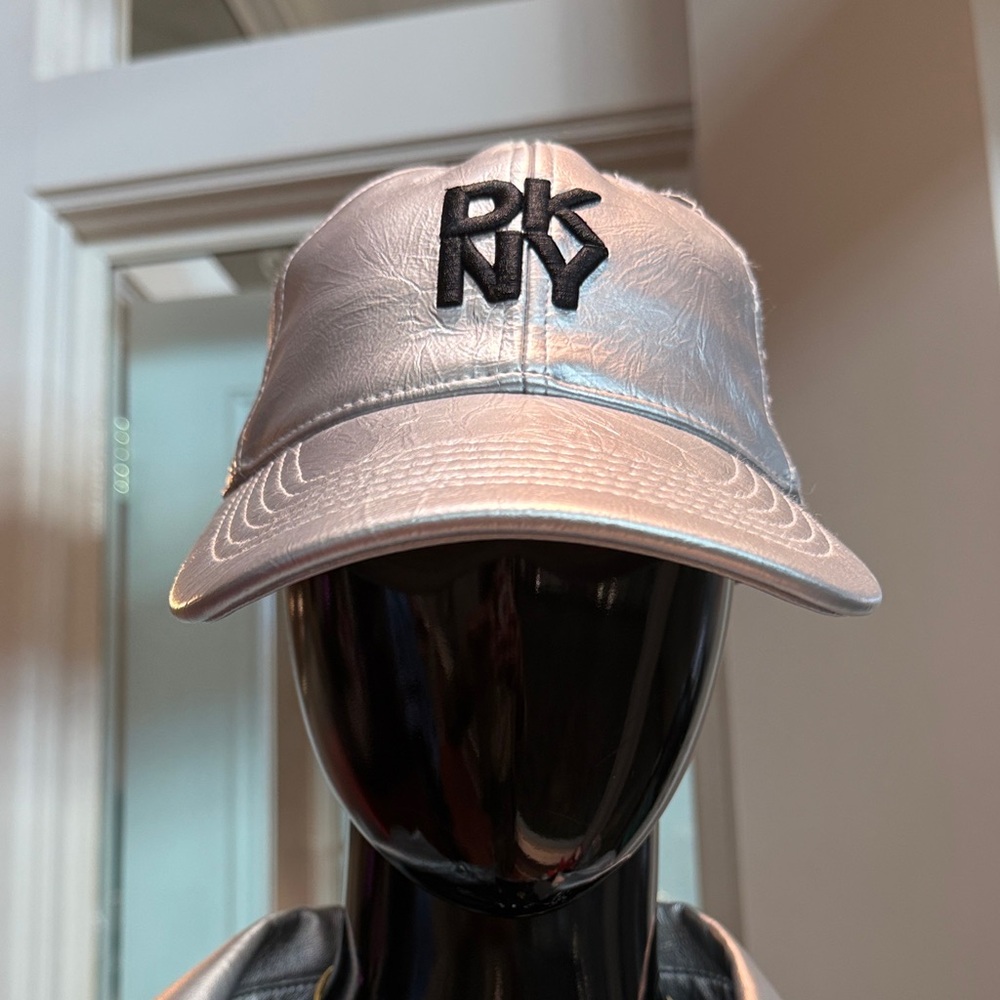 DKNY Metallic Silver Baseball Cap
